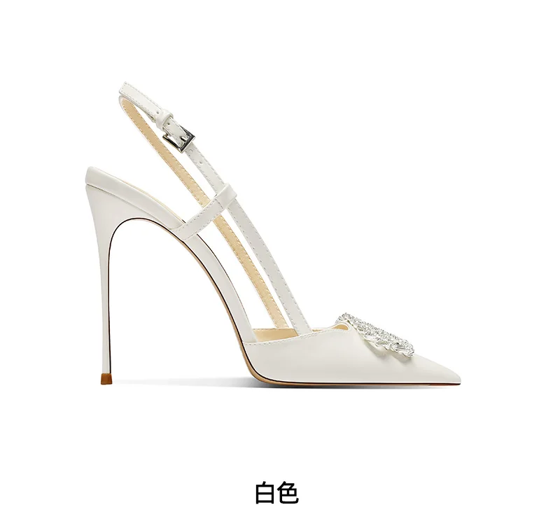 Patent Leather Black 2025 New Temperament High-heeled Sandals Women's Thin Heels Pointed