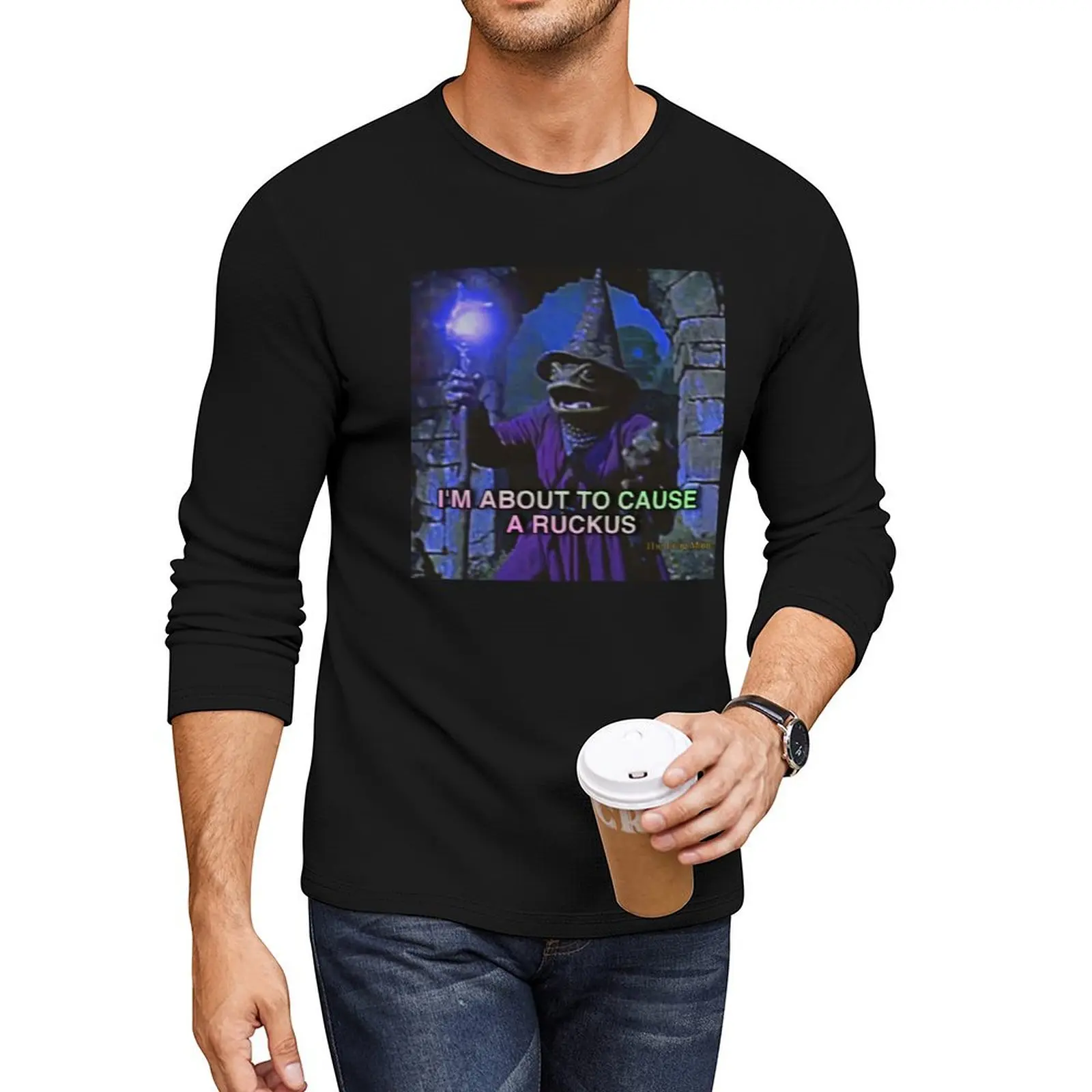 

I'M ABOUT TO CAUSE A RUCKUS Long T-Shirt T-shirt for a boy custom t shirt sweat shirts, men