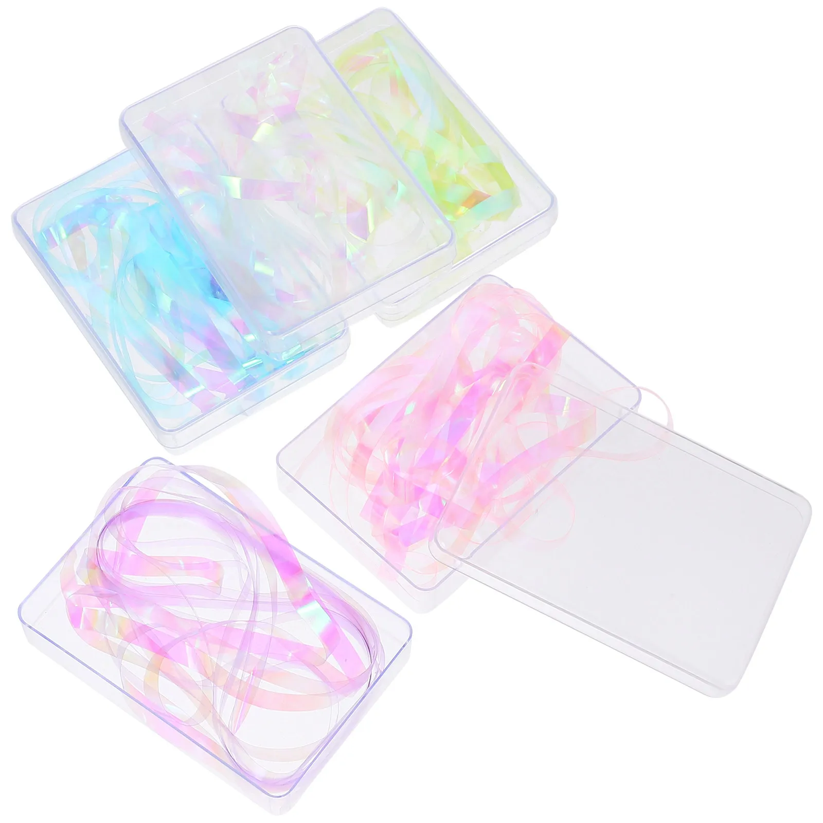 

5 Boxes Creative Nail Stickers Glass Foil Decal Films for DIY Manicure Tips Colorful Nail Art Supply Elegant Design