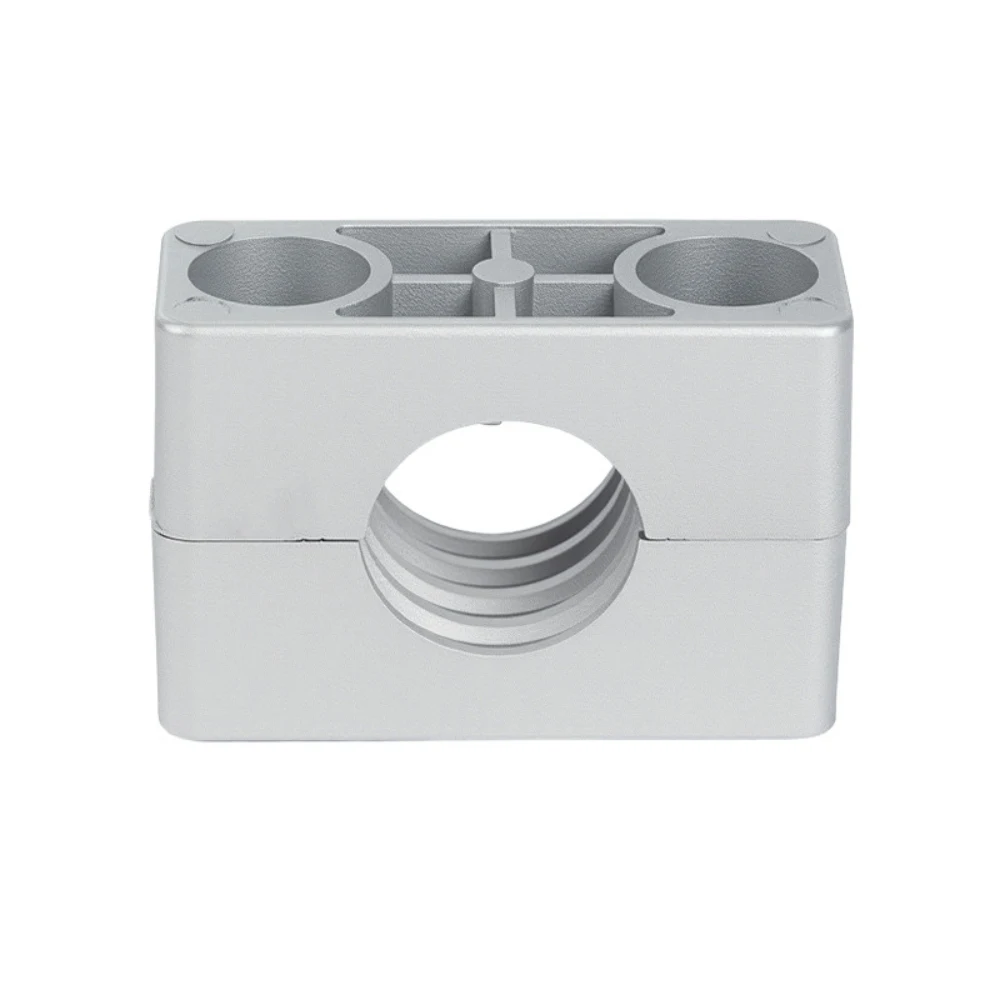 THAG Heavy-Duty Single Bore Aluminum Pipe Clamp Body, High Temp Resistant Hydraulic Tube Clamp, Aluminum Pipe Saddle Clamp