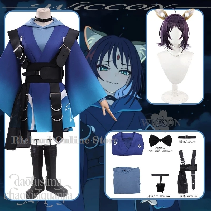 deguisement-cosplay-anime-princesse-kaguya-costume-de-scene-cosplay-iroha-sakayori-kimono-japonais-degrade-bleu-avec-accessoires-d'oreilles-en-fourrure