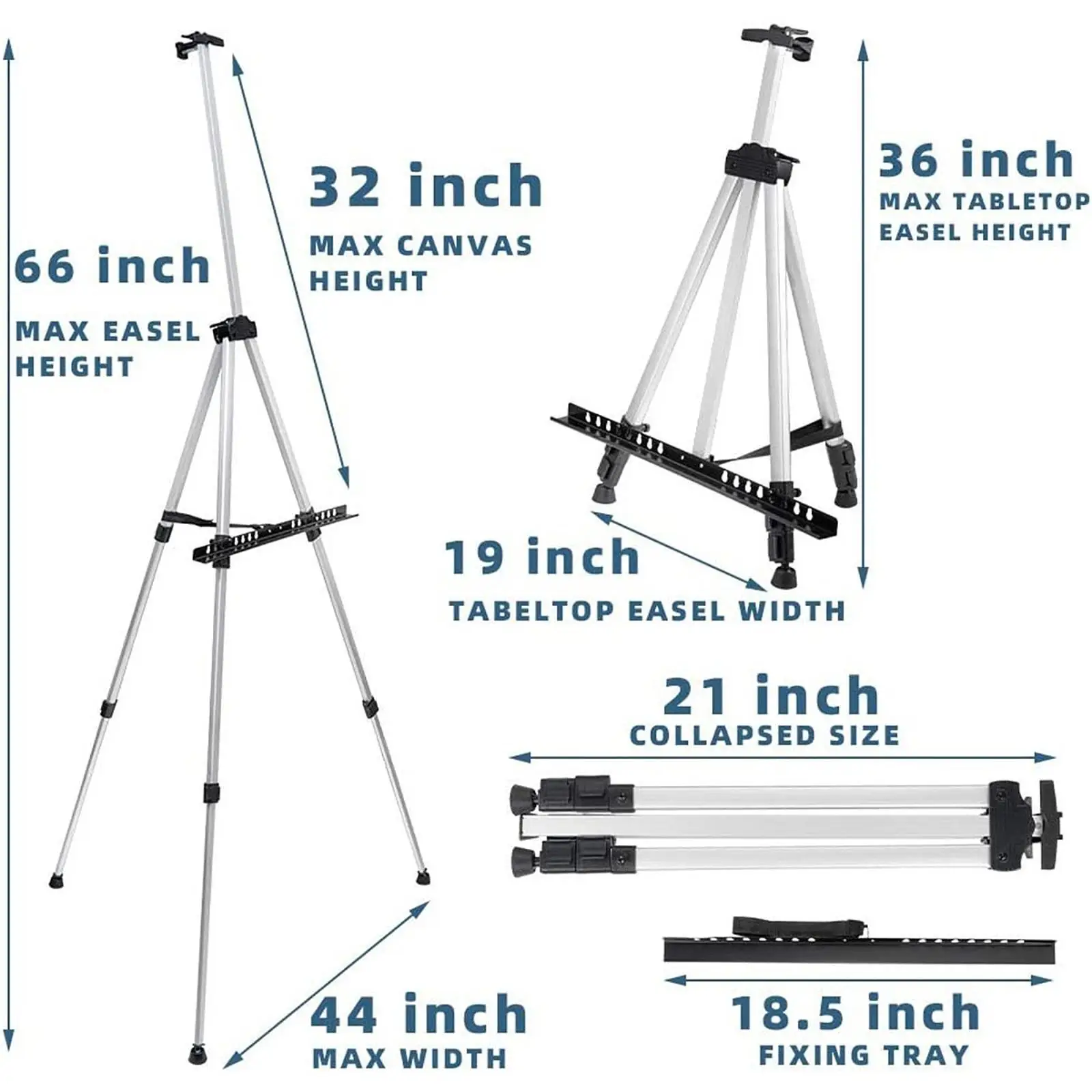 Display Easel Adjustable Folding Tripod Stand for Drawing Photo Picture