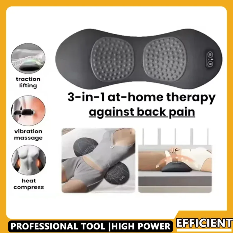 

3-in-1 Back Massager with Relief Bed Sleeping Shiatsu Deep Tissue Portable Shoulder Lower Back Pain Relief Waist Massager