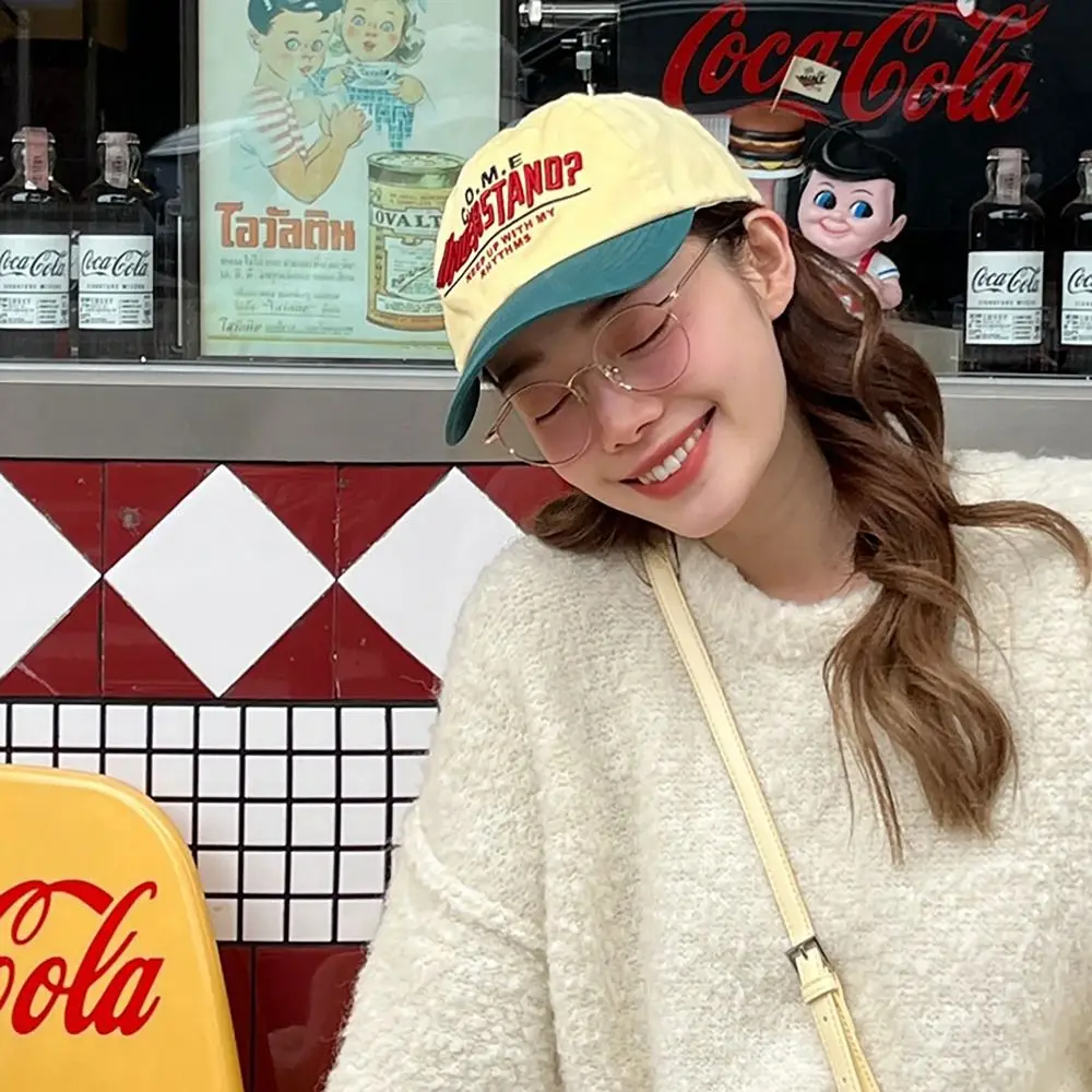 Gorra de béisbol con letras bordadas, gorro con visera, transpirable, cara más pequeña, protección solar, parejas