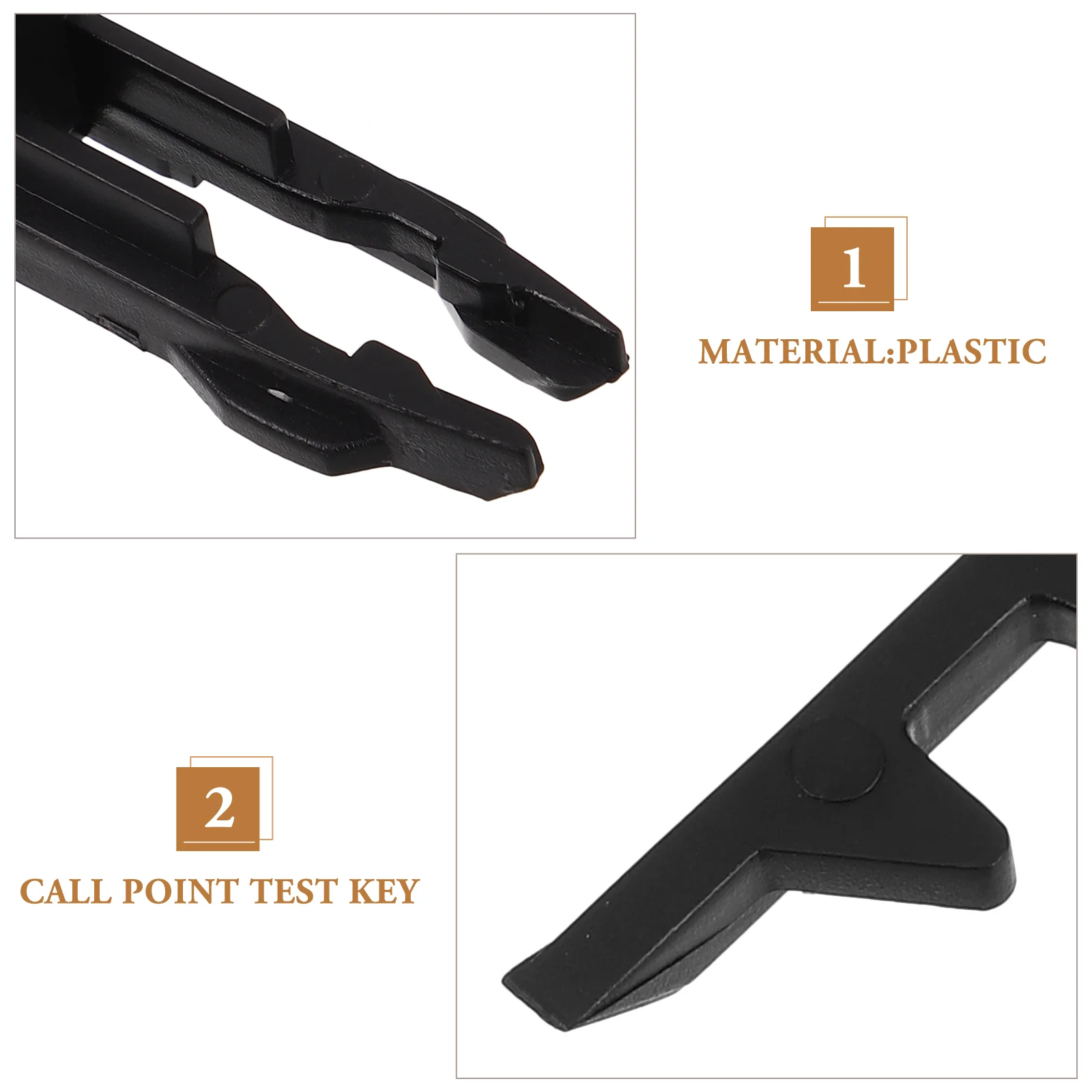 10 Pcs Fire Reset Key Emergency Call Point Glass Break Test Keys Switch Plastic Roadway Safety Traffic Signal Device