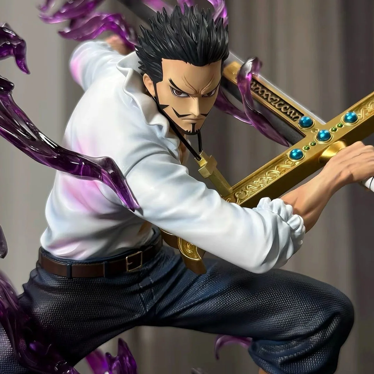 35ซม.One PieceตัวเลขEagle Eye Dracule Mihawk Action FigureอะนิเมะTop War Pvcของเล่นคอลเลกชันที่กําหนดเองตุ๊กตาแฟนของขวัญ