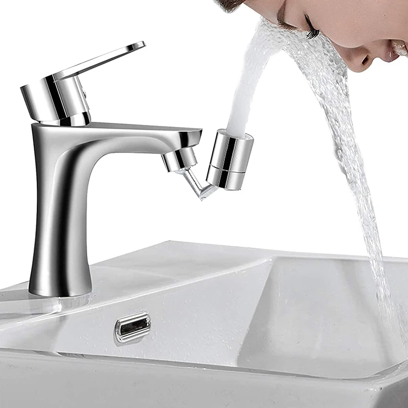 360° Universal Kitchen Faucet Anti-splash Aerator Bathroom Tap Rotatable Faucet Sprayer Saving Water Tap Nozzle Extender Adapter