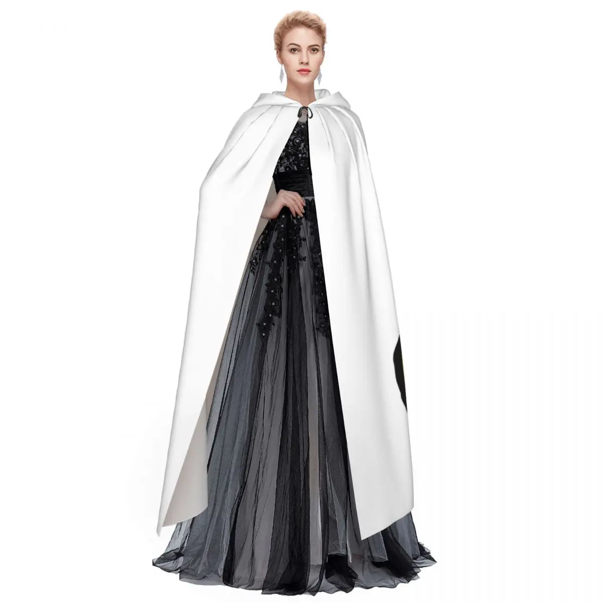 Got Any Grapes - The Duck Song Long Hooded Cloak Witch Medieval Costume Cosplay Cape HalloweenVampire Adult Unisex view 2