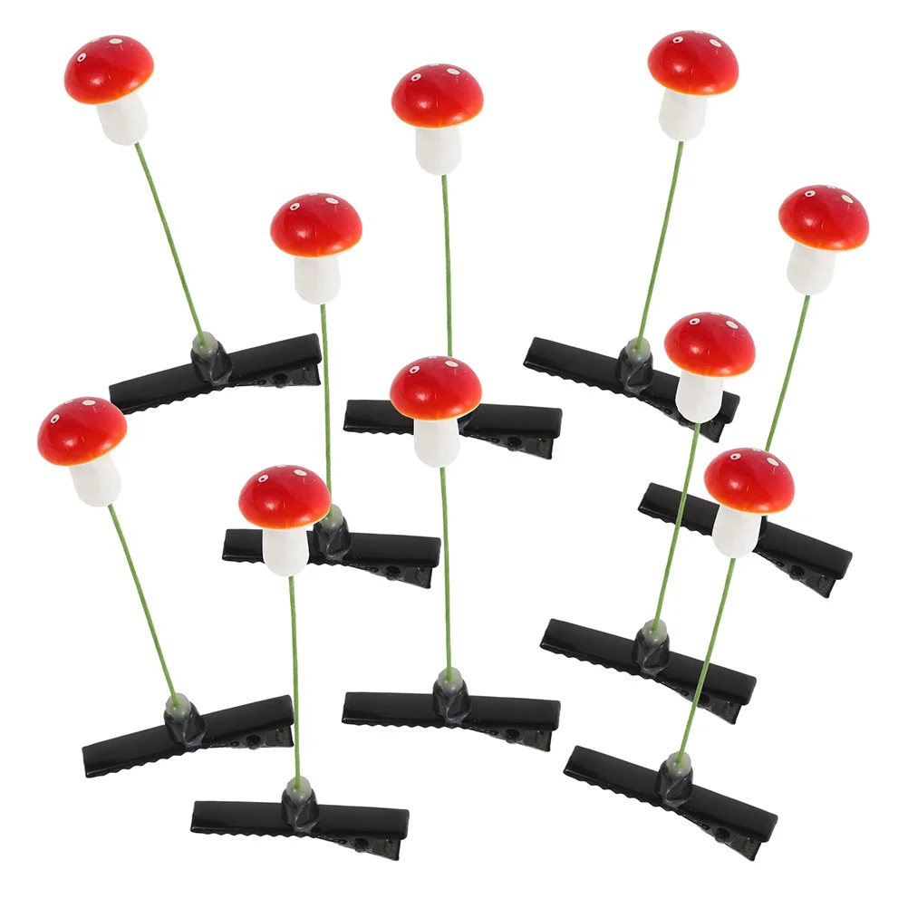 

30pcs Mushroom Hair Clips Cute Toddler Accessories Gentle on Hair Easy to Use for Girls Women Party Festival Decorations