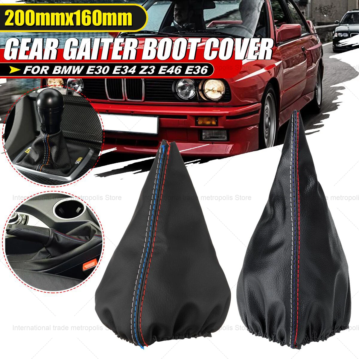 Car Gear Shift Stick Gaiter Boot Dust Cover For Bmw E36 E46 E34 E30 E28 Z3 1998-2005 Dust-proof Cover