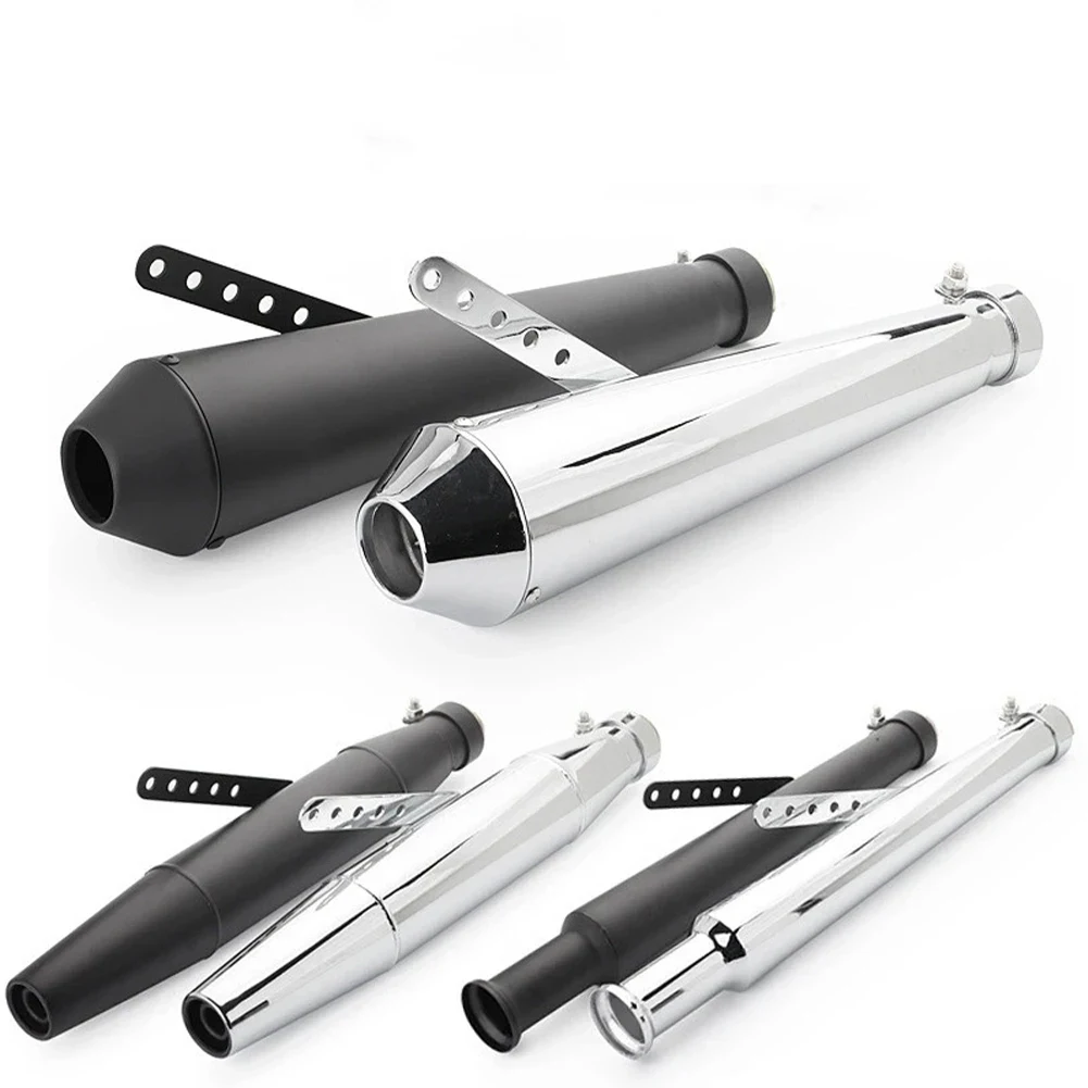 Motorcycle Exhaust Muffler Slip - On  Retro Vintage Classic Electroplating Escap Moto for Cafe Racer Bobber QKopper Custom