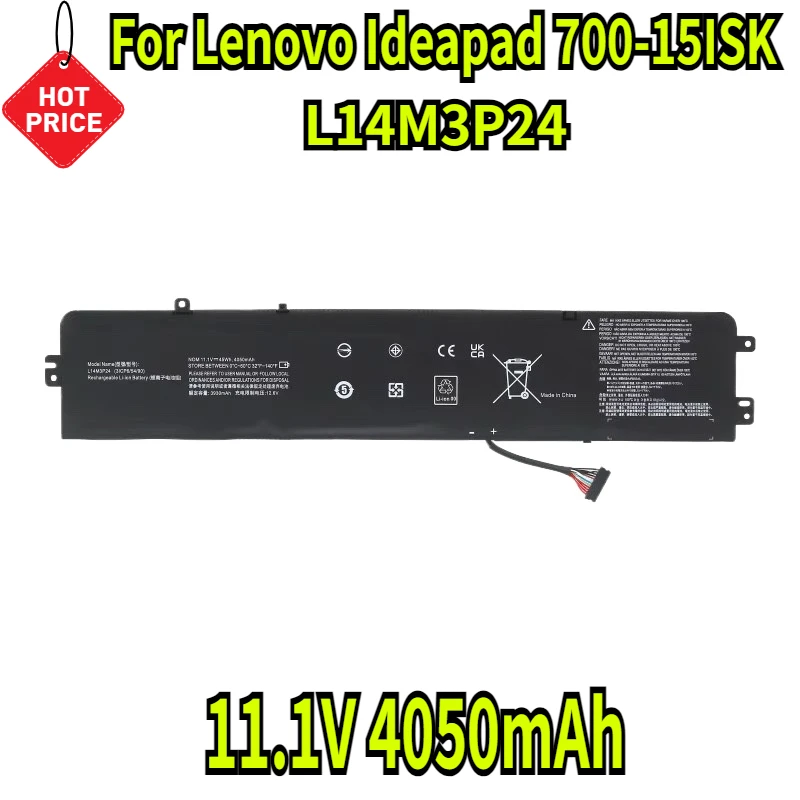 11.1V 4050mAh L14M3P24 L16S3P24 Laptop Battery For Lenovo Ideapad 700-15ISK 151SK 17ISK Legion R720 Y520-15IKBA 15IKBM 15IKBN