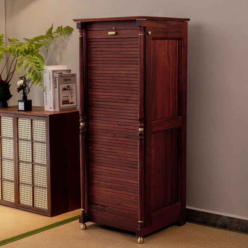 

Pear log dental cabinet tea set black walnut solid wood medieval Wenplay cabinet dental bucket