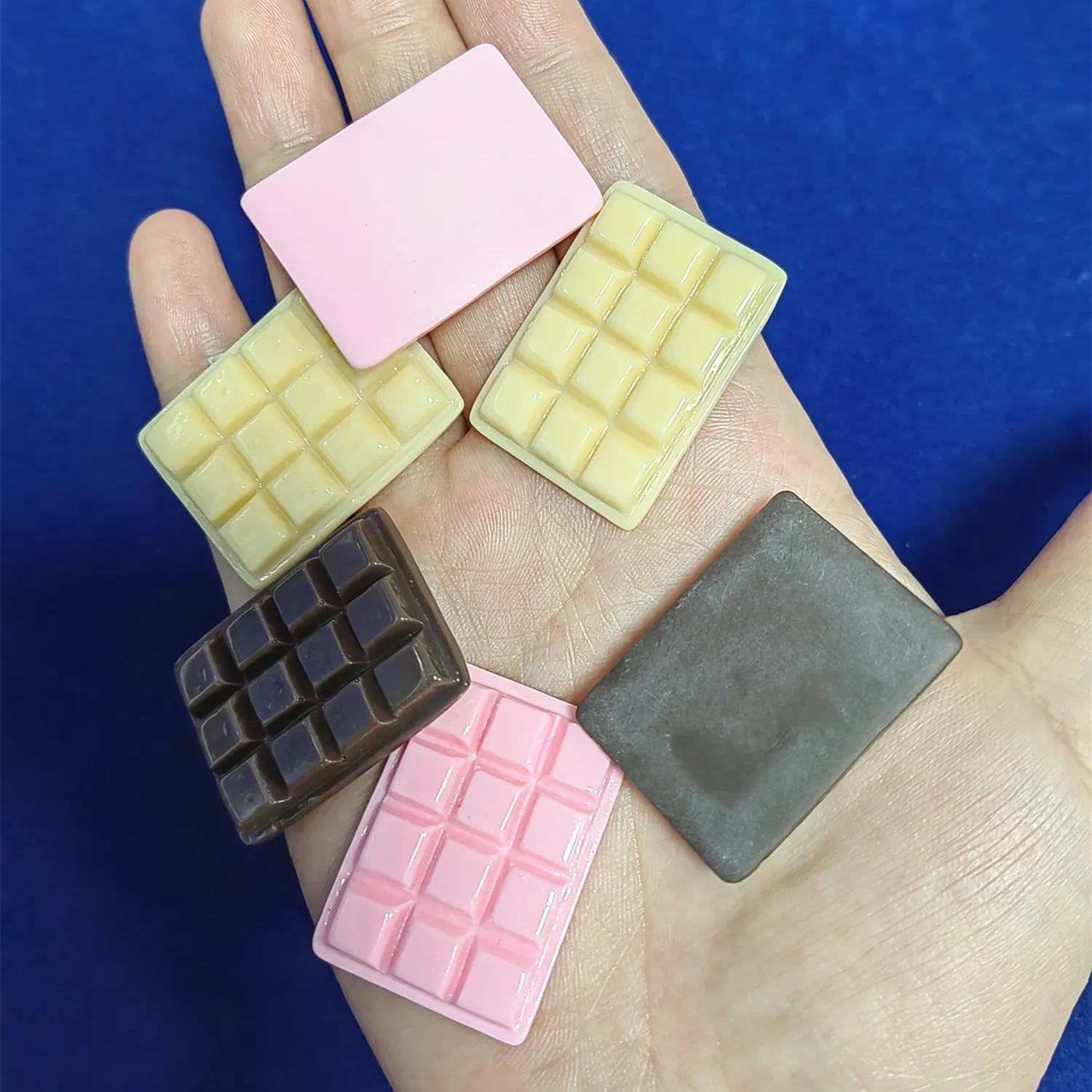 6 pezzi carino Mini simulazione cioccolato casa delle bambole cibo in miniatura per la decorazione della cucina