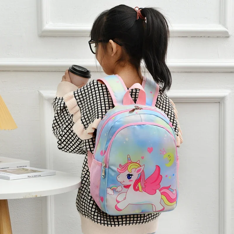 Rucksack für Kinder Cartoon Einhorn Meerjungfrau Rucksack leichte Schult asche für Mädchen Nylon tasche für Kinder im Vorschul alter