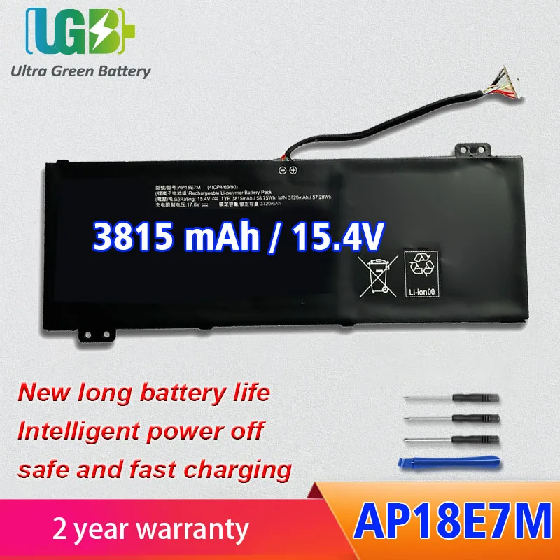 

UGB New AP18E7M Battery For Acer N18C3 N18C4 Nitro 5 AN515-54 AN515-43 AN517-51 AN715-51 Aspire 7 A715-74/74G AP18E8M