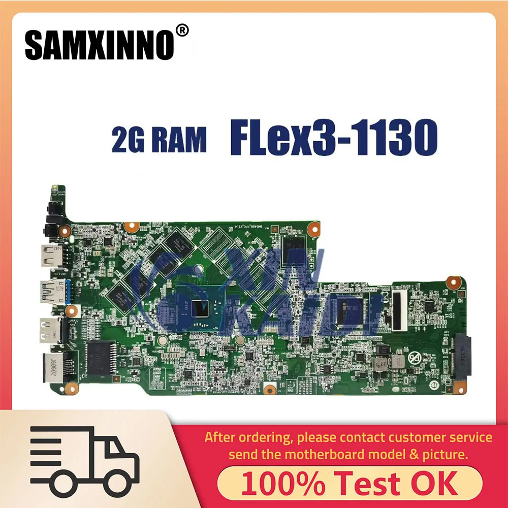 Mainboard For Lenovo YOGA 300-11IBR 300S-11IBR 5B20K13586 FLEX3-1130 Laptop Motherboard CPU N3050/N3060 2GB-RAM 64G-SSD