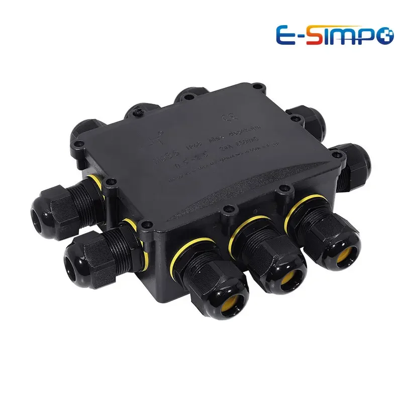 10Way 10Outs Underwater Waterproof 4-14mm Power Cord External LED Pool Lamp Outdoor Lighting Terminal Wire Cable Junction Box