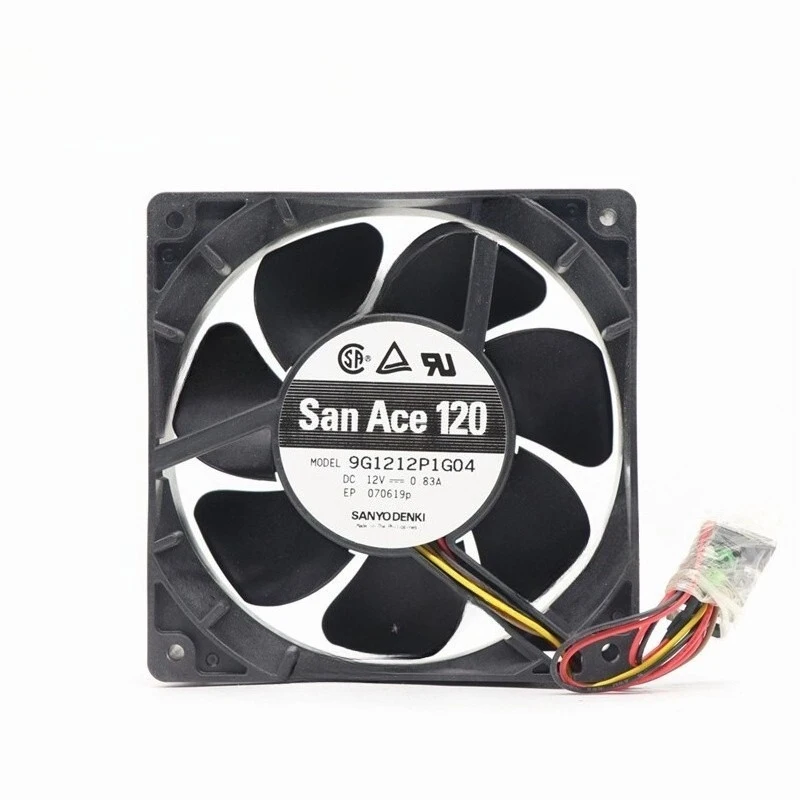 

HTS For SANYO 9G1212P1G04 DC 12V 0.83A 120*120*38MM 4wires Axial Cooling Fan San Ace 1PCS