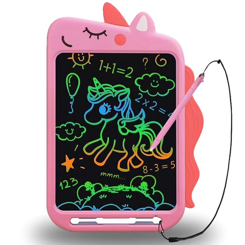 10 Inch Handwriting Tablet Children's Smart LCD Writing Tablet Colorful Handwriting Cartoon Graffiti Writing Tablet,A Durable