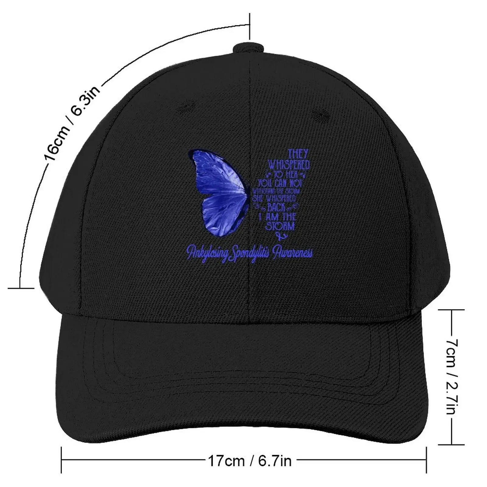 I Am The Storm Ankylosing Spondylitis Awareness Baseball Cap foam party Hat fishing hat Luxury Hat Women's Golf Clothing Men's