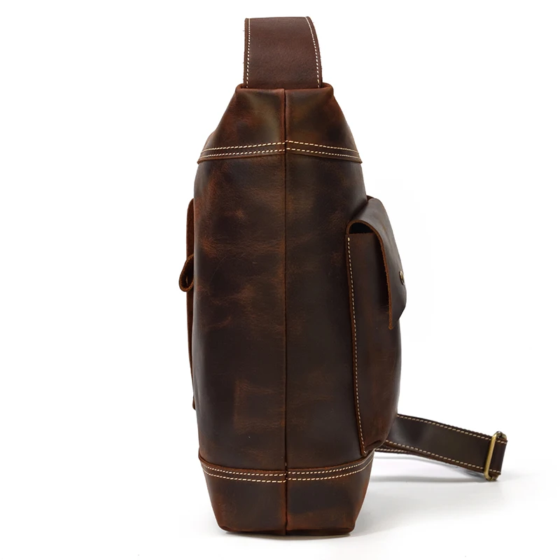 Real Leather Chest Bag For Men Leather Crossbody Bag Men\'s Shoulder Bag Men\'s Shoulder Bag Outdoor Sports Crossbody Bag 2022