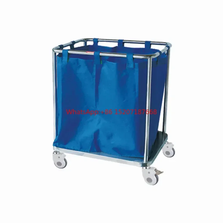 

BR-DCT01 GuangZhou suspending bag for hospital dirty clothes medical trolley silence wheels linen trolley