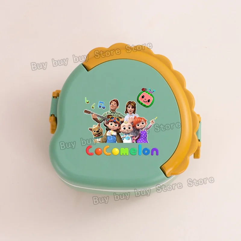 Cocomelons 도시락 상자 귀여운 만화 휴대용 도시락 상자 전자 레인지 식품 보관 식사 상자 학교 학생 어린이 저녁 식사 용기