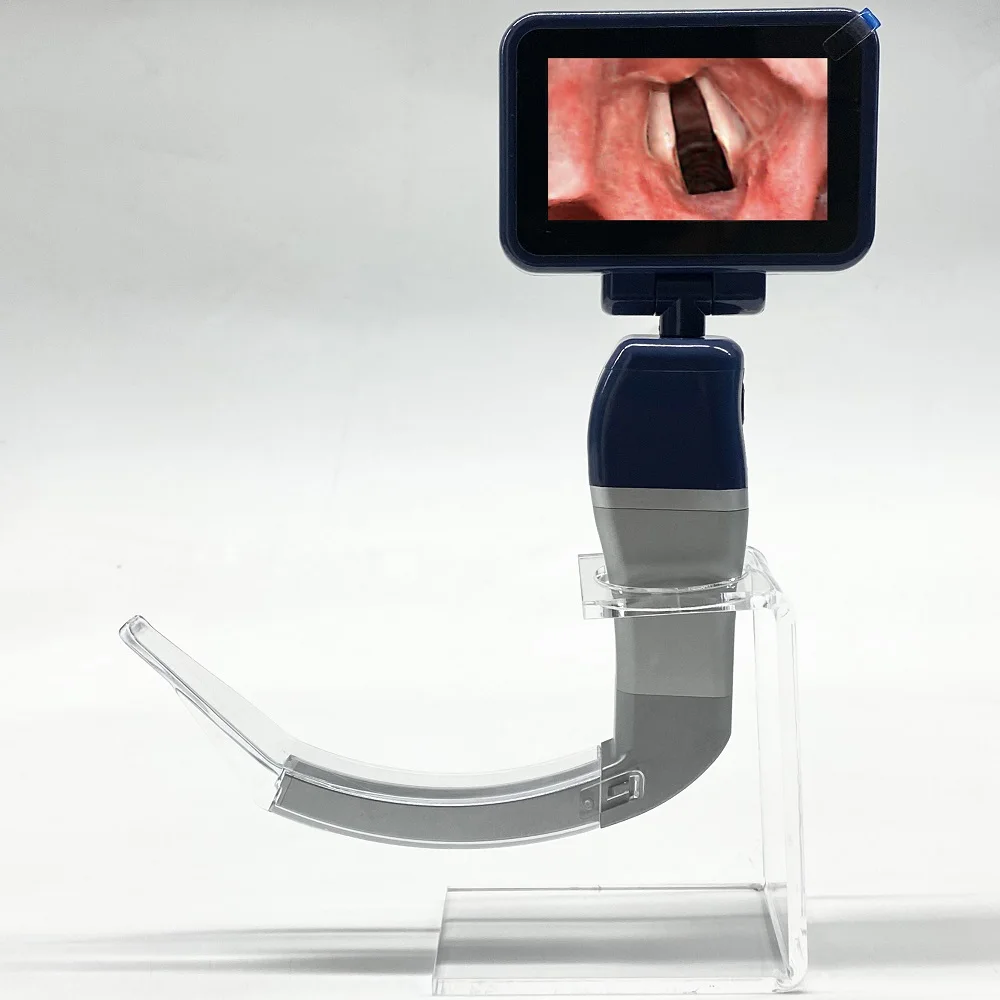 3 inch Screen High-Definition Digital Video Laryngoscope with 4 PCS Disposabl Blades Suitcase Include