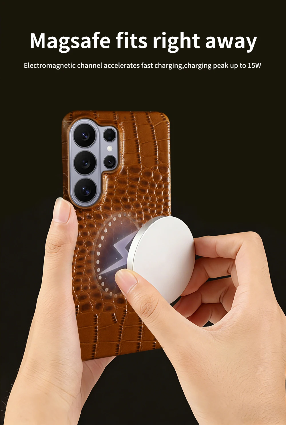 Crocodile Genuine Leather Phone Case For Samsung Galaxy S26 Ultra S25 Plus S24 S21 S23 FE S21 S20 Note 20 Ultra Back Cover Cases - view 4