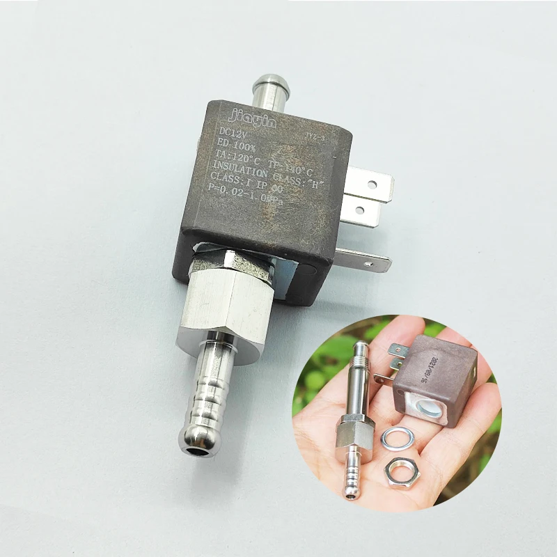 

JiaYin JYZ-3 Mini Air Gas Water Solenoid Valve DC 12V 2-Way Normally Open High Temperature Steam Stainless Steel Solenoid Valve