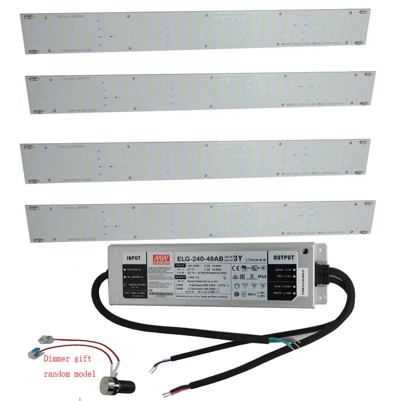 Led Growing Light Quantum Bar Strips 240W Incomplete Kit QB128 DIY Samsung LM281B+ Board 3000-5000K 660nm UV IR Plants Indoor