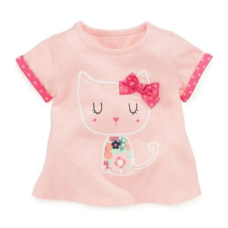 Girl T Shirt Summer Toddler Clothes Short-sleeve Cartoon Baby Tees Tops Children Clothing Cotton Kids T-shirts for Girls