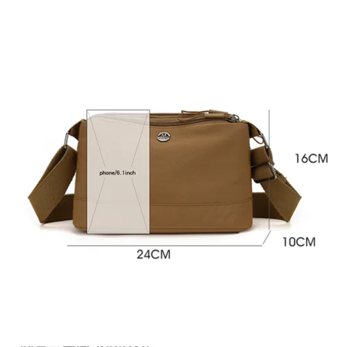 Imagen 2 del producto NuevoBolso cruzado a la moda para mujer, bolso mensajero multicapa de gran capacidad, adecuado para desplazamientos diarios, viajes, fiestas, compras