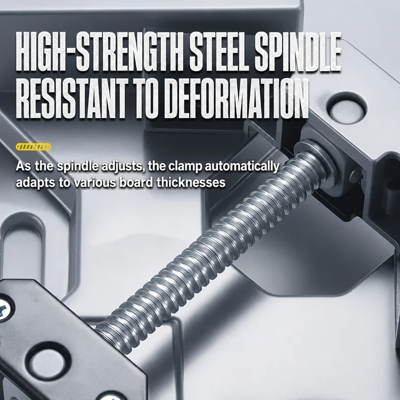 90 Degree Right Angle Clamp Aluminum Alloy Adjustable Single Handle Corner Clamp For Woodworking Welding Glass Framing