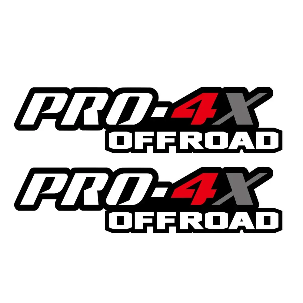 

Set of 2 PRO-4X Truck Bed Decals - Durable Vinyl Stickers for Nissan Frontier, 4x4 Off-Road Bedside Custom Graphics