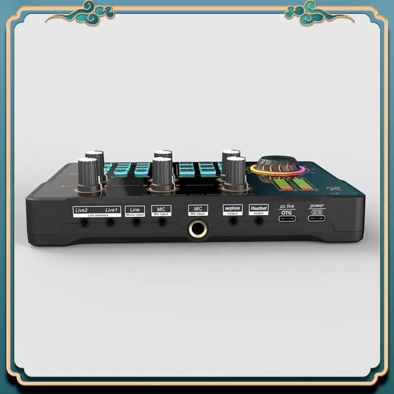

(New)-Professional Live Sound Card Mixer With DJ Effects Voice Changer, And BT Wireless Audio Interface For Audio Recording