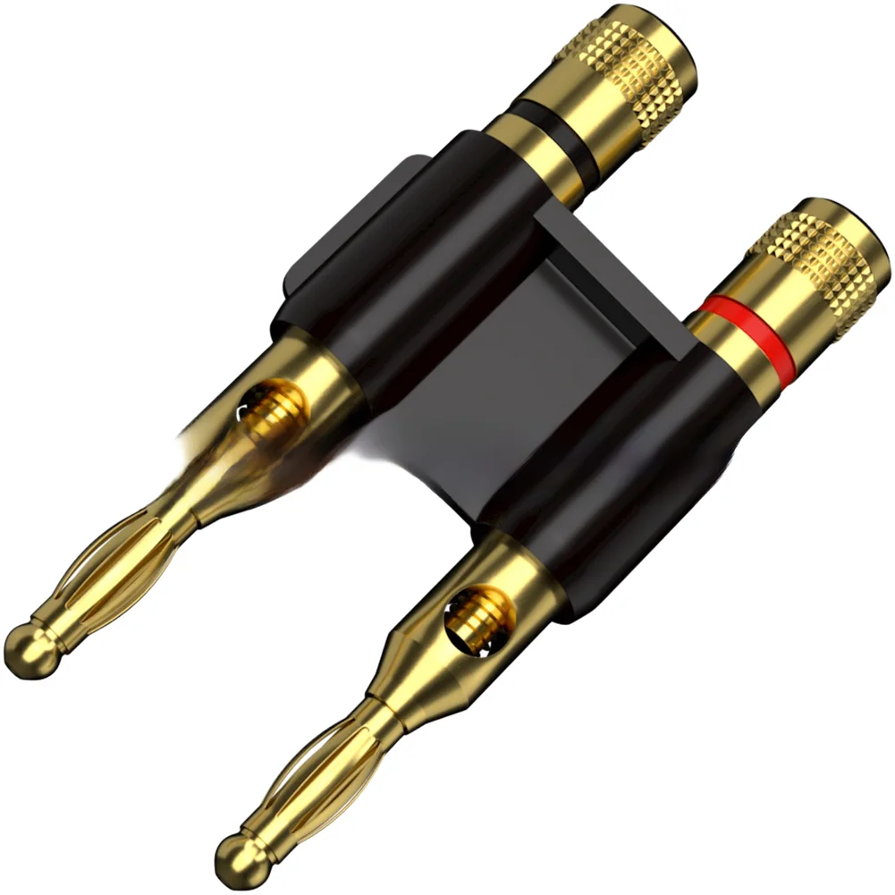 4mm Dual Row Lantern Banana Connector With 4mm Jack And Gold Plated Contacts For Repeated Insertion In Teaching Laboratories