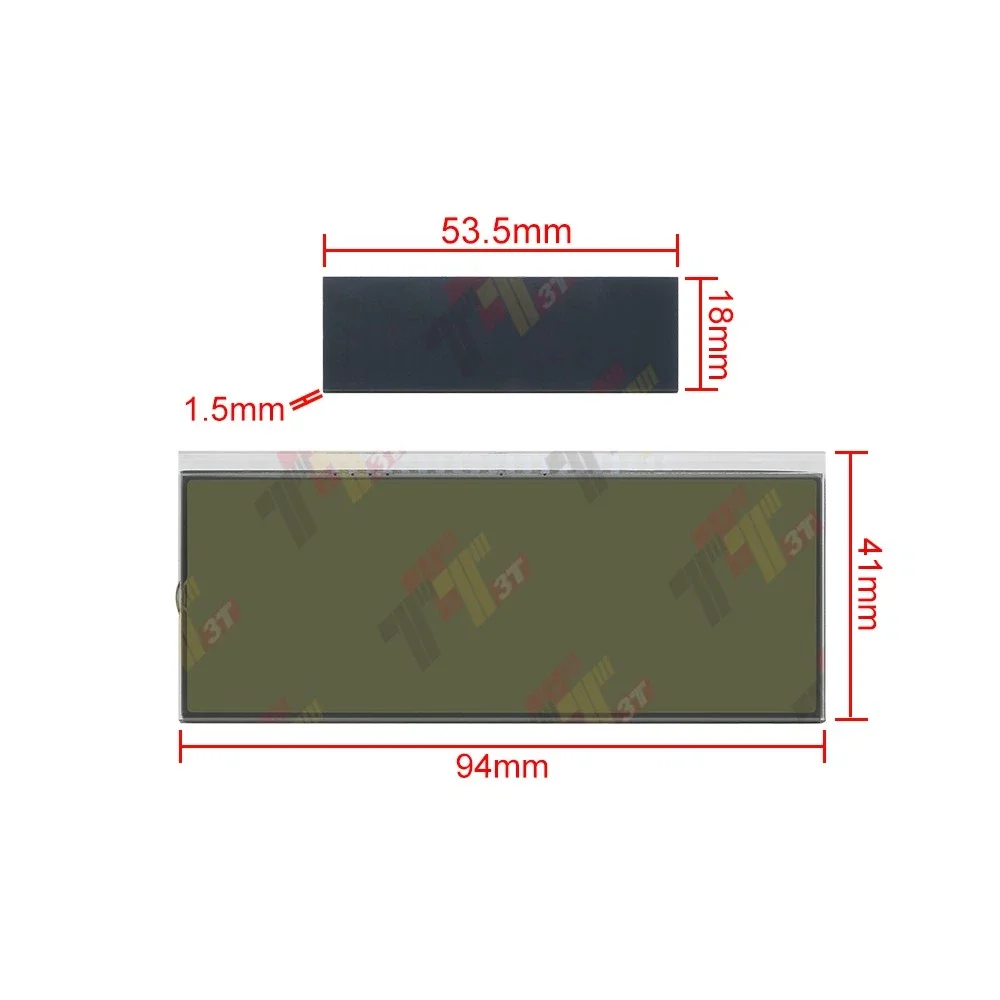 Display for Peugeot 207 307 Air Climate Control A/C Panel by Yellow Background 96856538XT