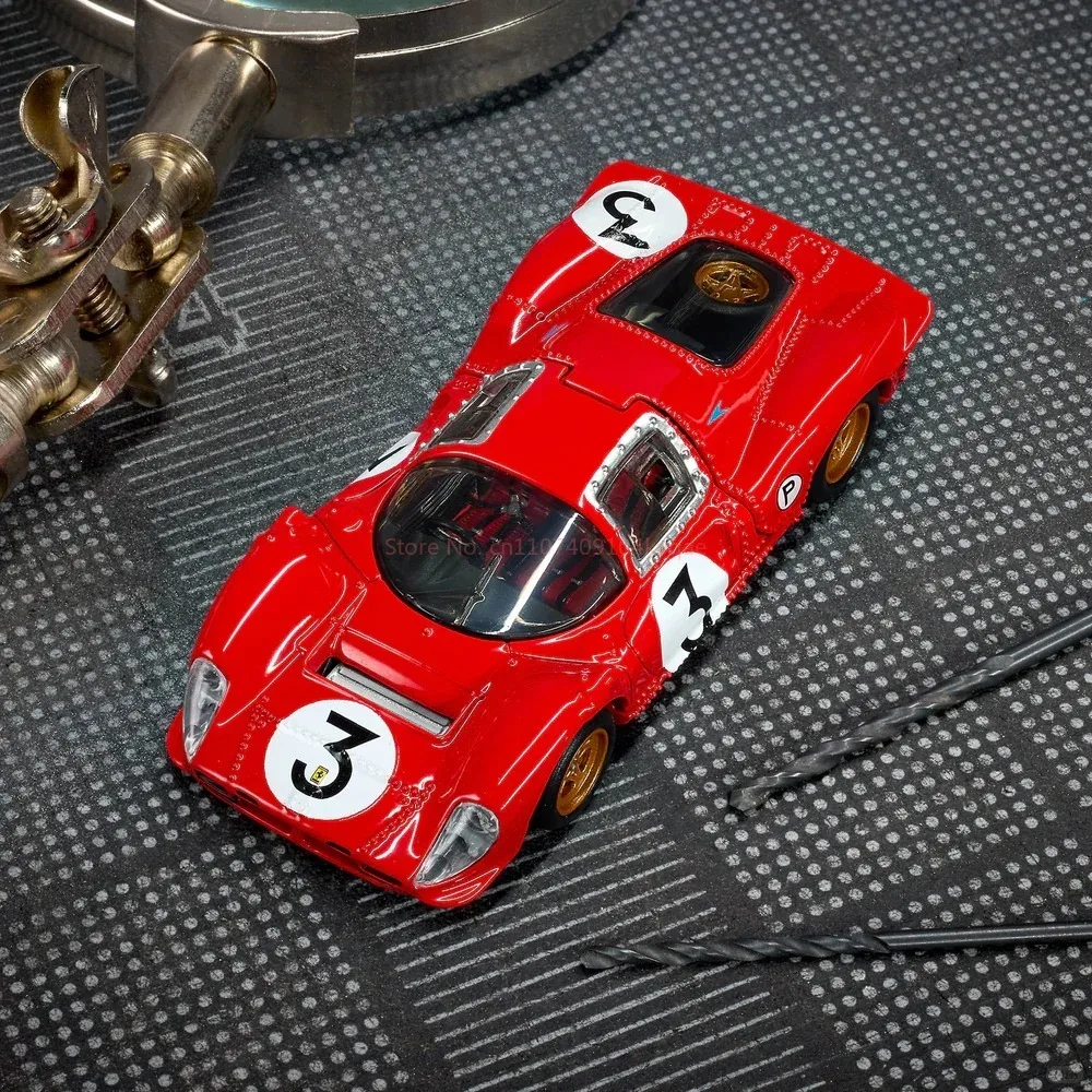 Nowy Hot Wheels Elite 64 1967 Ferrari 330 P4 Ferrari 1/64 Model Samochodu ze Stopu Metalu Dostępny w Magazynie Czerwona Wersja Model Samochodu Odlewany Kolekcjonerskie Zabawki