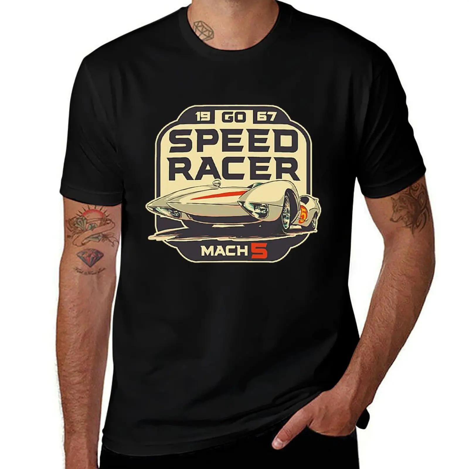 Retro Speed Racer T-Shirt fashion shirts cute tops funny shirt cotton oversize t-shirts man fitted t shirts for men