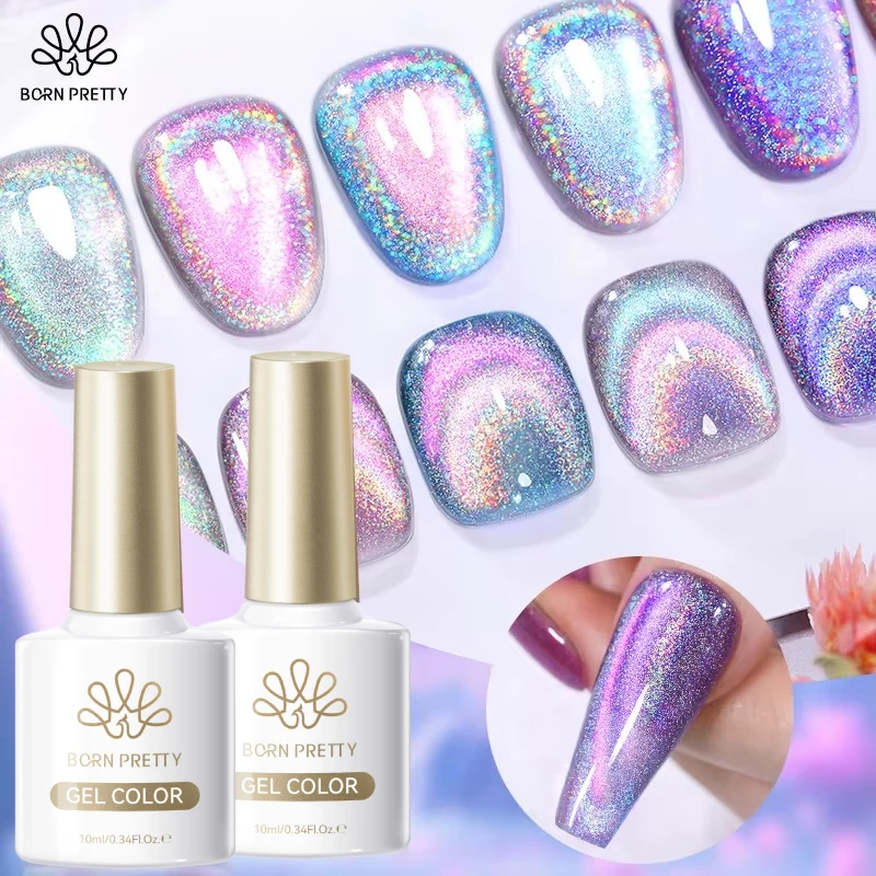 BORN PRETTY 9D Laser Cat Magnetisches Gel-Nagelgel Regenbogen-Magnetgel Soak Off UV-LED-Nagellack UV-Gel für Nail Art zu Hause