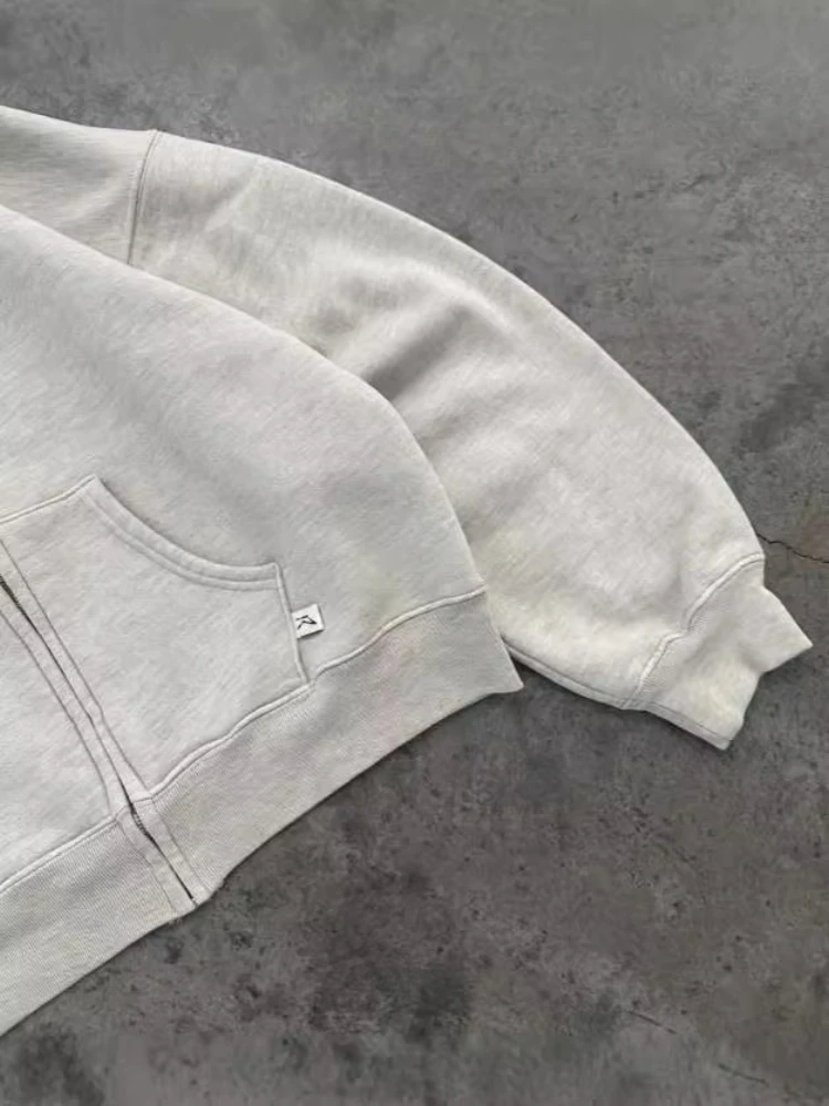 Deeptown Casual Vintage Hoodies Women Oversized Sports Hip Hop Hooded Sweatshirts Retro Loose Autumn Winter Pullovers Streetwear