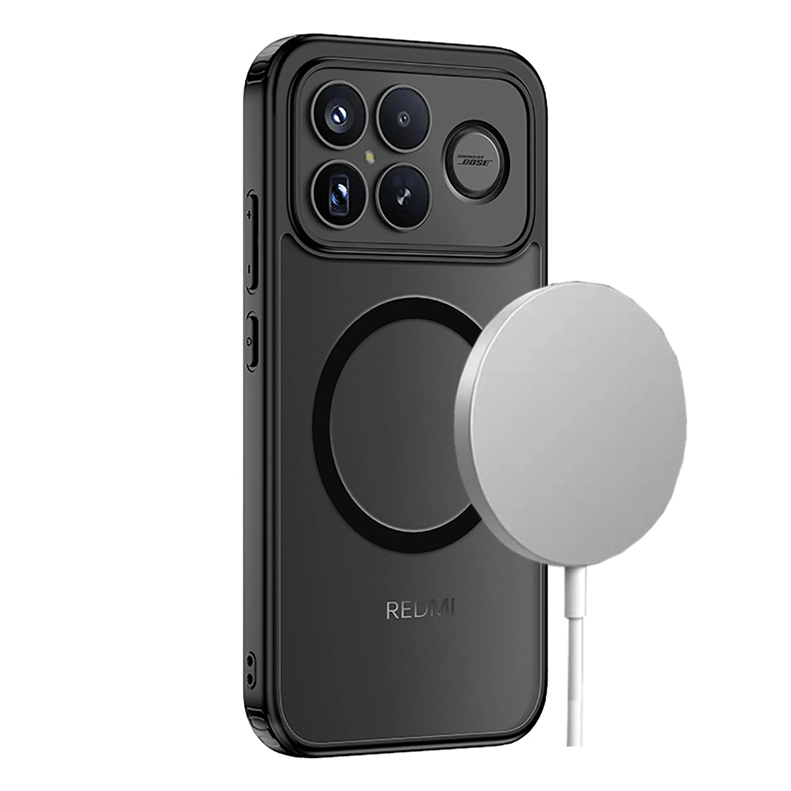 

Магнитный чехол для Xiaomi Poco F8 Ultra [совместимая беспроводная зарядка][Защита камеры] Матовая противоударная задняя крышка Ice Frosted