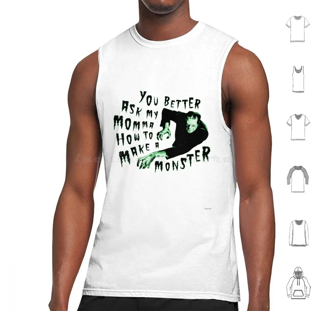 How To Make A Monster Frankenstein Tank Tops Print Cotton Lyrics Frankenstein Monster How To Make A Monster The Cramps