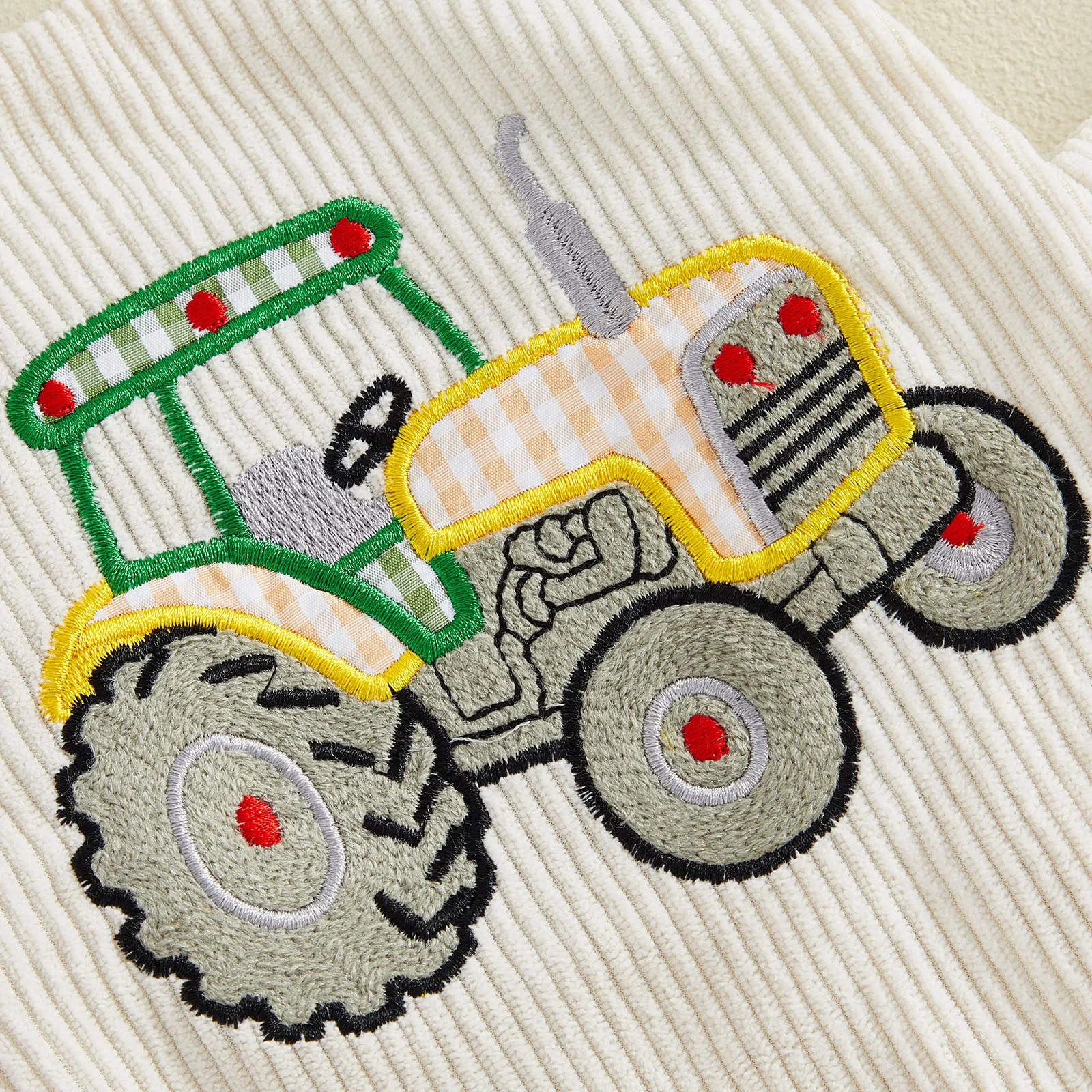 Truck Embroidery Baby Overalls 6