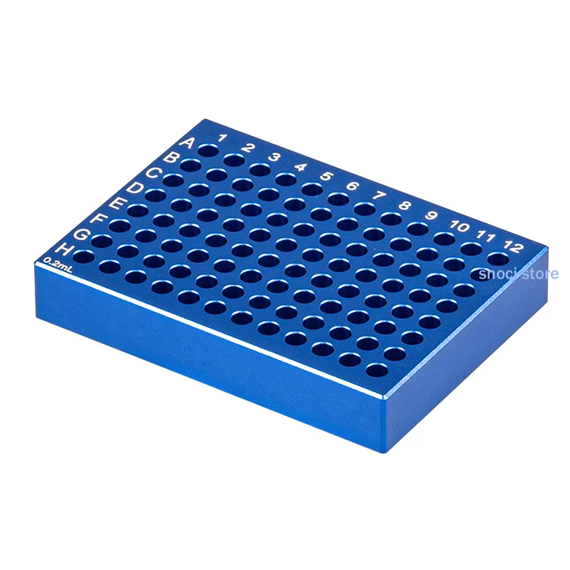 96-well-aluminum-cooling-block-pcr-cooler-for-01ml-02-ml-pcr-tubes-stripes-96-wells-plates-aluminum-ice-box-tube-rack-，1piece
