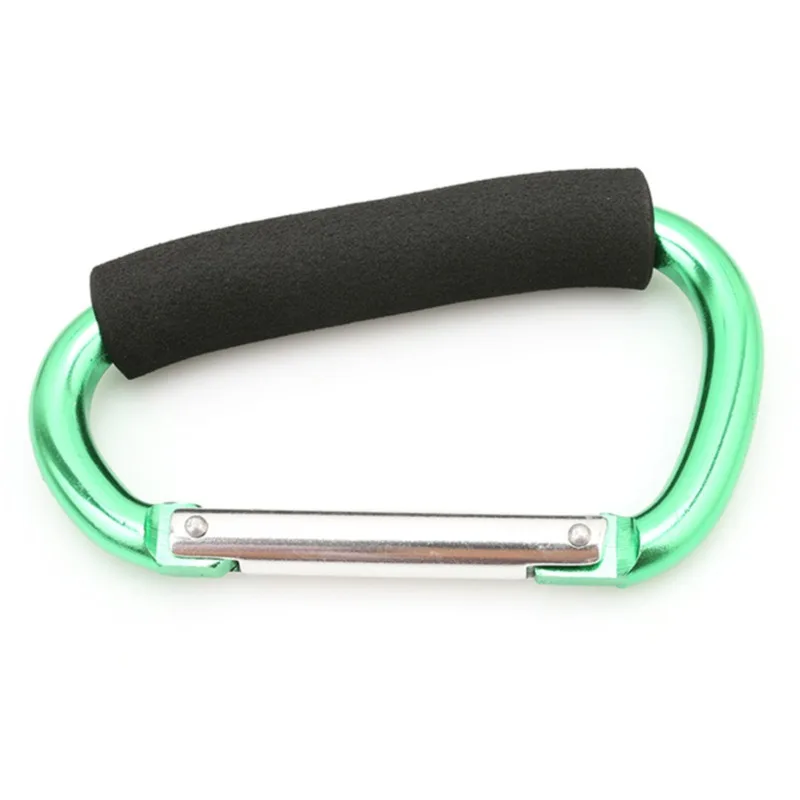 Großer Karabiner, Kinderwagen-Haken, Organizer, Aluminium, D-Ring, Federverschluss, Schlüsselanhänger-Clip, Tragegriff zum Aufhängen von Geldbörsen, Einkaufstaschen – Detail 28
