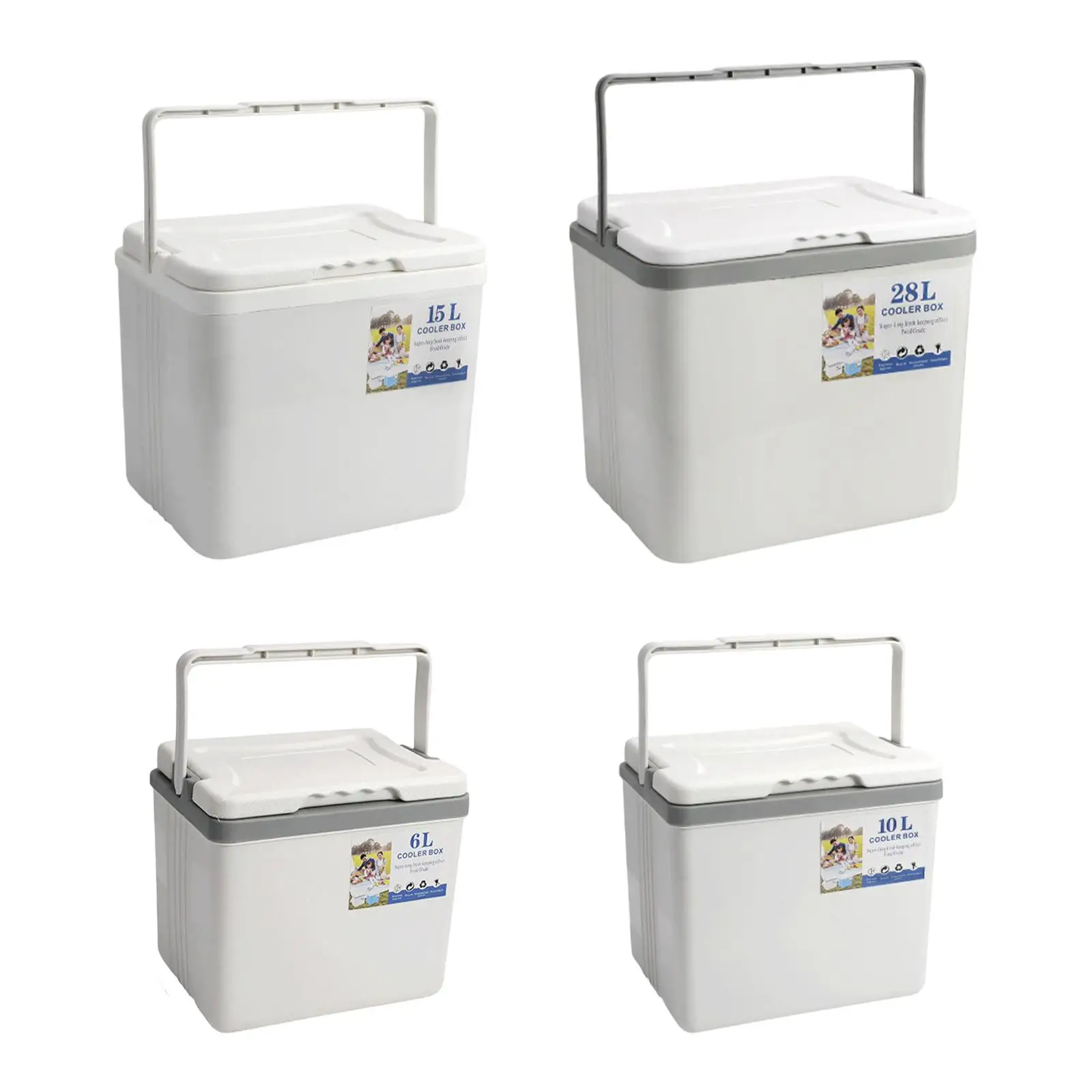 Cooler Box with Handle Portable Cooler for Commercial Tailgating Boating