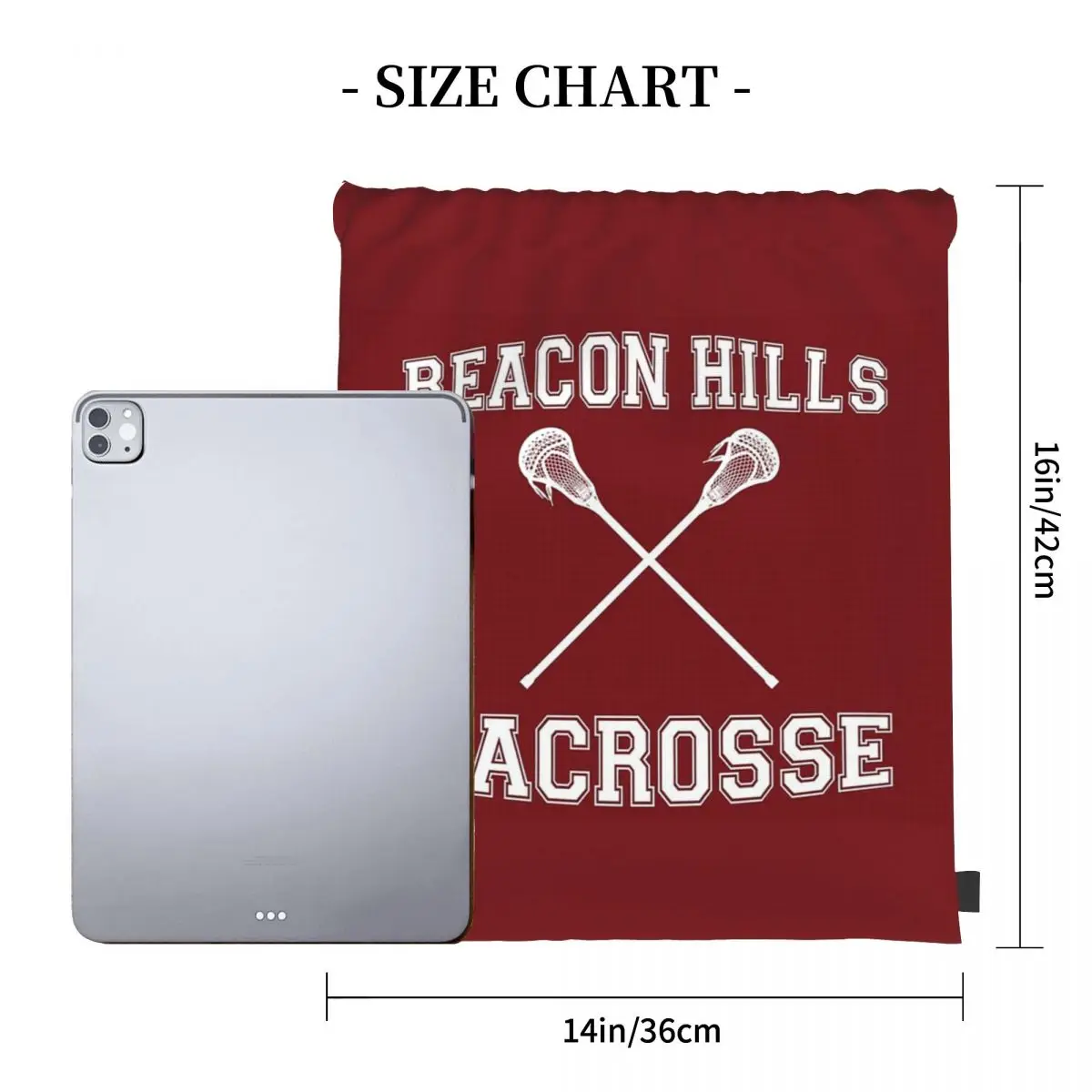 Beacon Hills Lacrosse Backpacks Casual Portable Drawstring Bags Drawstring Bundle Pocket Shoes Bag Book Bags For Travel Students